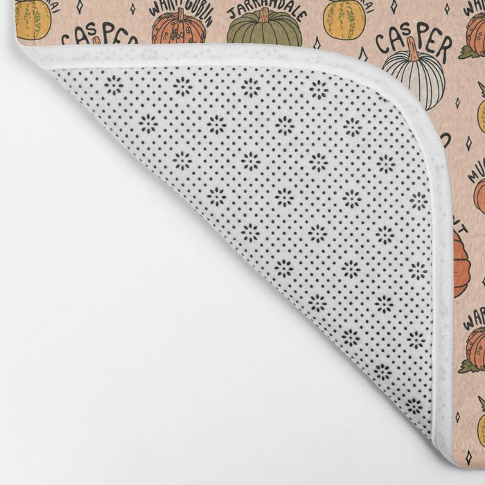 Types of Pumpkins Print Bath Mat Gallery Image 2