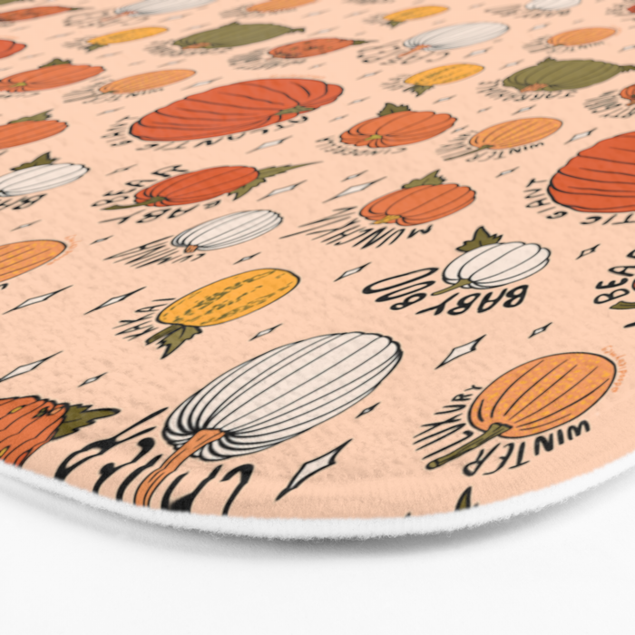Types of Pumpkins Print Bath Mat Gallery Image 3