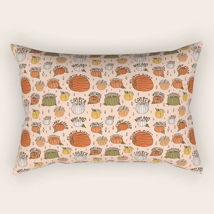 Types of Pumpkins Print Rectangular Pillow Gallery Image 2