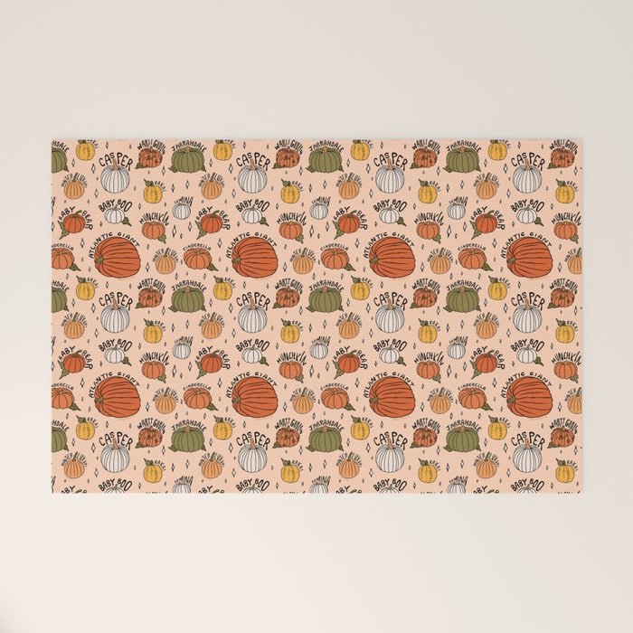 Types of Pumpkins Print Welcome Mat Gallery Image 1