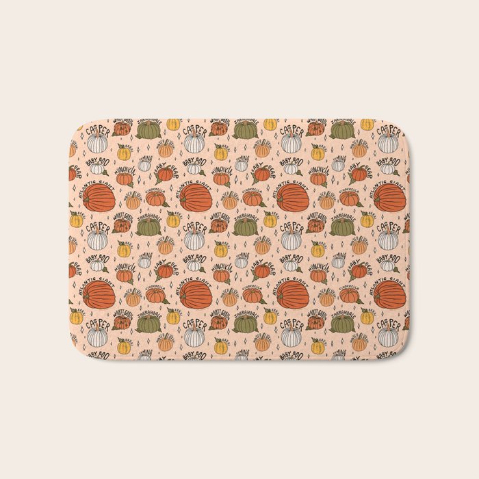 Types of Pumpkins Print Bath Mat Gallery Image 1
