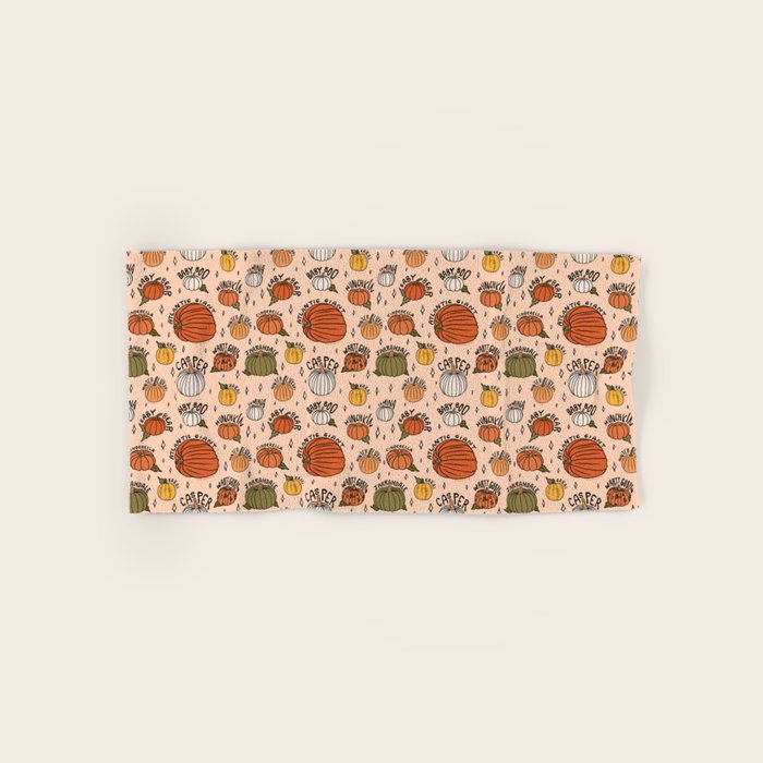 Types of Pumpkins Print Bath Towel Gallery Image 1