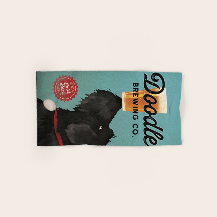 Goldendoodle Labradoodle Beer Bath Towel Gallery Image 1