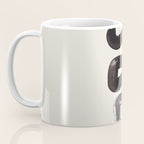 Black & White Minimalist Abstract Shapes Patterns Black Ink Painting Coffee Mug Gallery Image 3