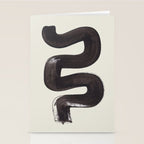 Black & White Minimalist Abstract Shapes Patterns Black Ink Painting Stationery Card Gallery Image 2