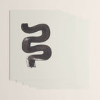 Black & White Minimalist Abstract Shapes Patterns Black Ink Painting Wrapping Paper Gallery Image 3