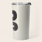 Black & White Minimalist Abstract Shapes Patterns Black Ink Painting Travel Mug Gallery Image 2