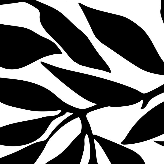 Bold Black White Botanical Leaf Silhouettes Coffee Mug Gallery Image 2