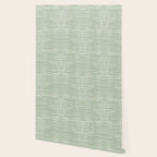 Abstract Stripes, Sage Green, Boho Wall Art Wallpaper Gallery Image 2
