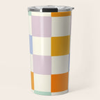 Rainbow Check Pattern Travel Mug Gallery Image 1