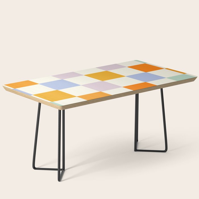 Rainbow Check Pattern Coffee Table Gallery Image 1