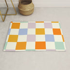 Rainbow Check Pattern Rug Gallery Image 1