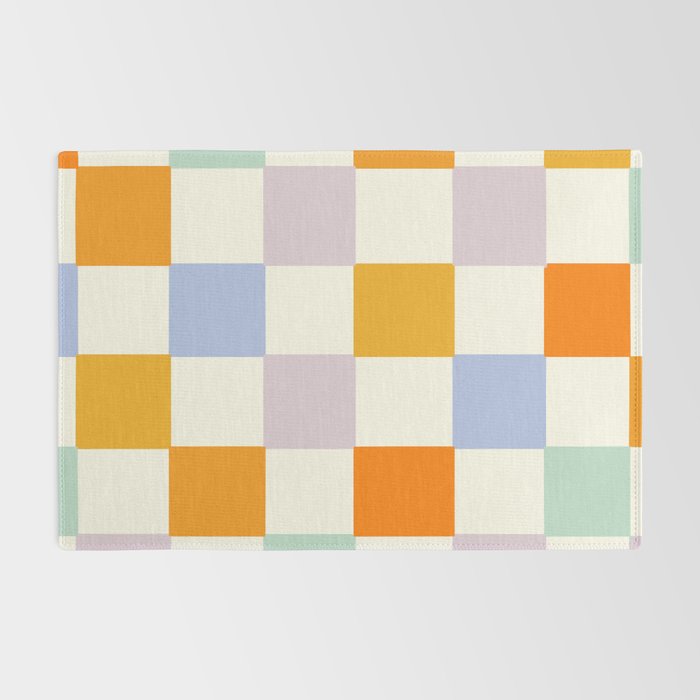 Rainbow Check Pattern Rug Gallery Image 2