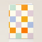 Rainbow Check Pattern Stationery Card Gallery Image 2