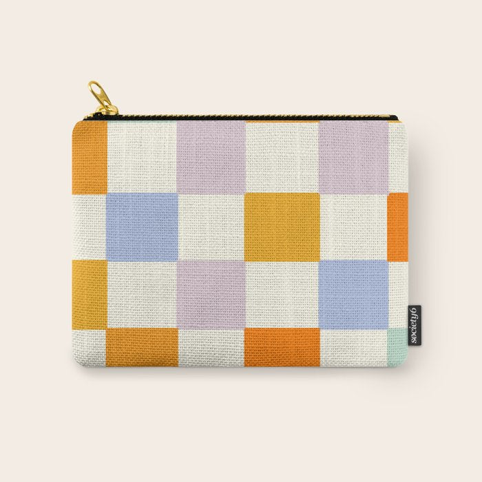 Rainbow Check Pattern Carry All Pouch Gallery Image 1