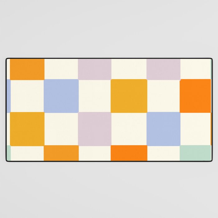 Rainbow Check Pattern Desk Mat Gallery Image 3