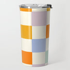 Rainbow Check Pattern Travel Mug Gallery Image 2