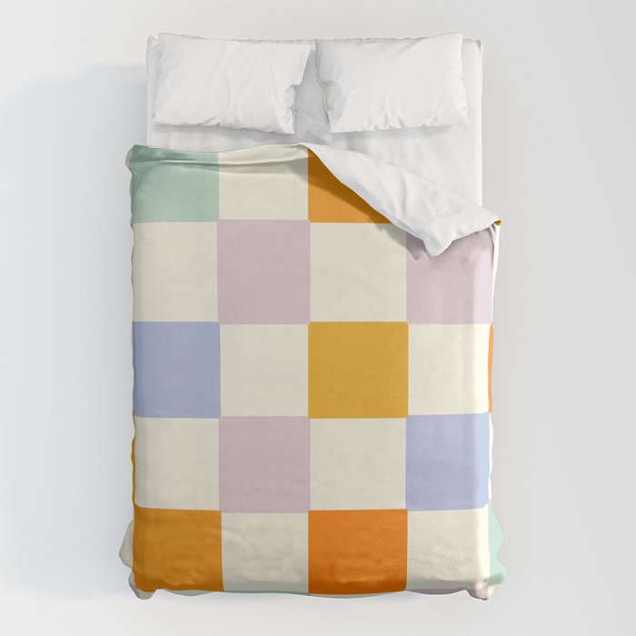 Rainbow Check Pattern Duvet Cover Gallery Image 1