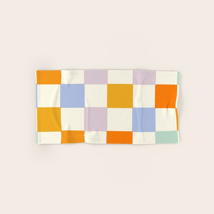 Rainbow Check Pattern Bath Towel Gallery Image 1