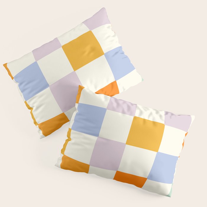 Rainbow Check Pattern Pillow Sham Gallery Image 3