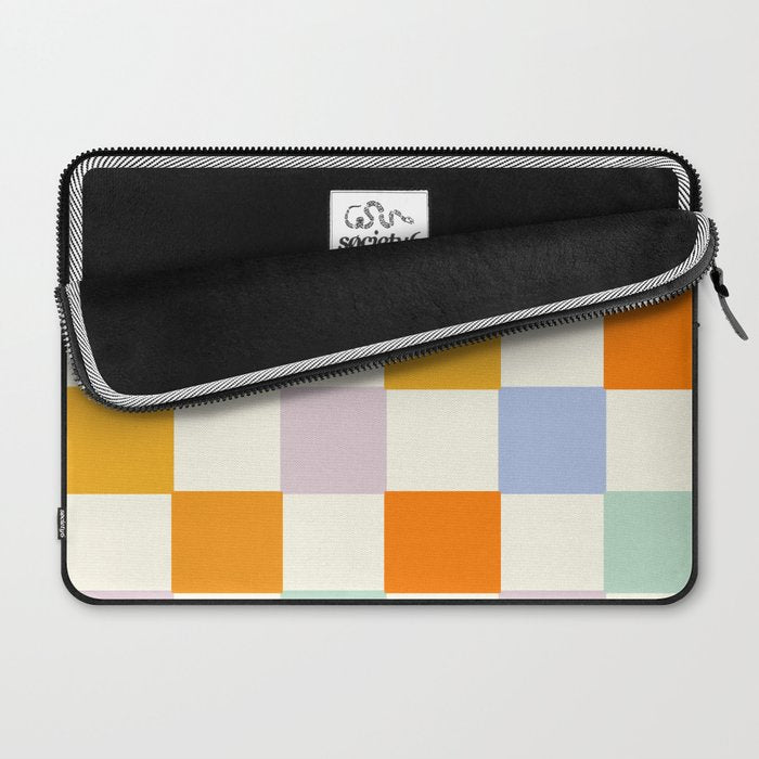 Rainbow Check Pattern Laptop Sleeve Gallery Image 2