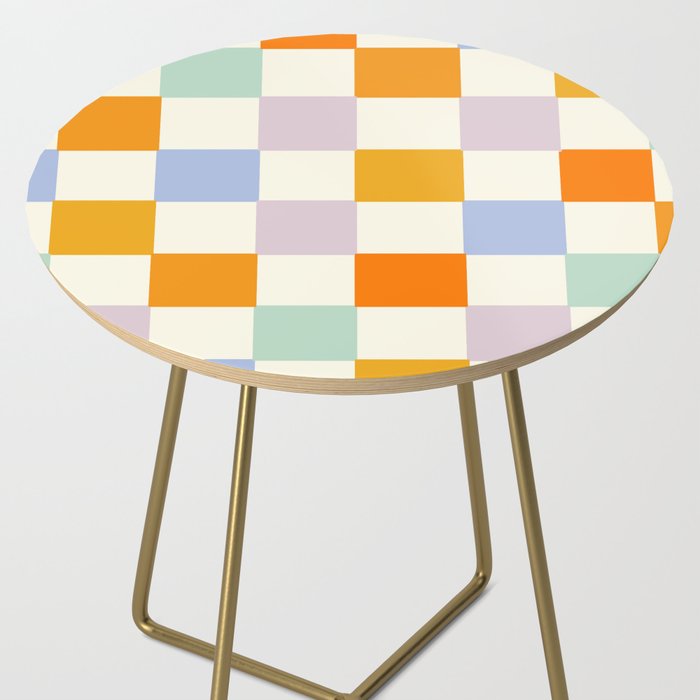 Rainbow Check Pattern Side Table Gallery Image 2