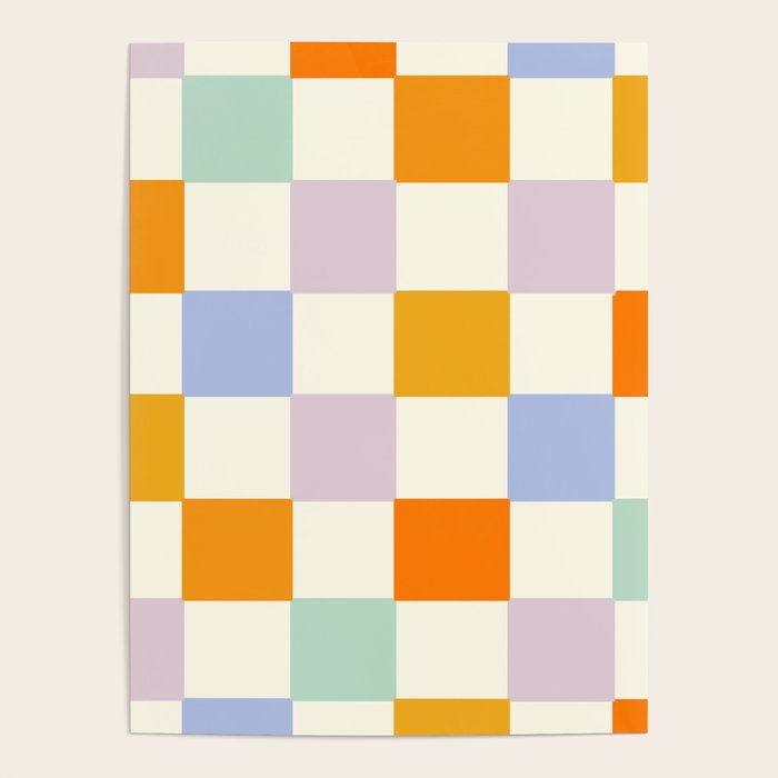 Rainbow Check Pattern Poster Gallery Image 4