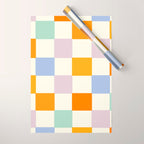 Rainbow Check Pattern Wrapping Paper Gallery Image 1