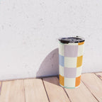 Rainbow Check Pattern Travel Mug Gallery Image 4