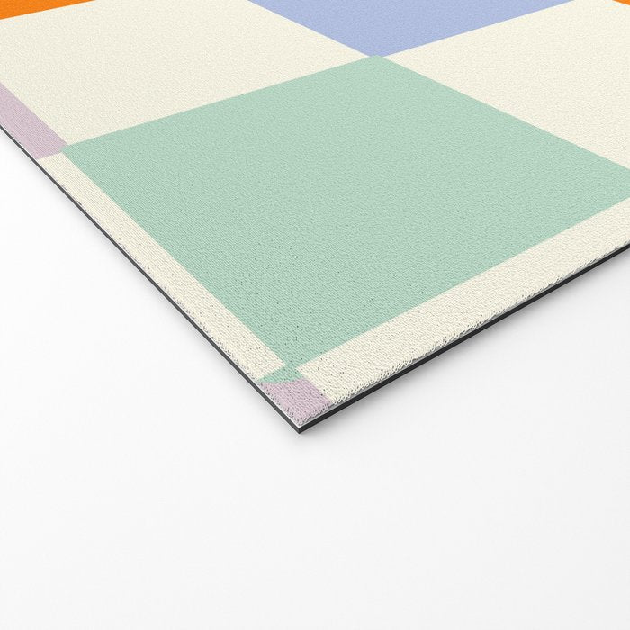 Rainbow Check Pattern Welcome Mat Gallery Image 2
