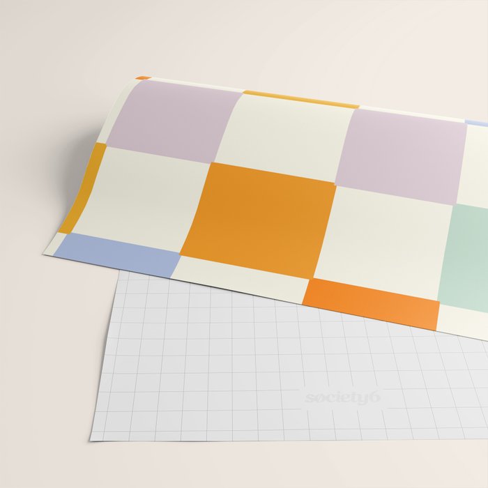 Rainbow Check Pattern Wrapping Paper Gallery Image 2