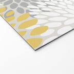 Floral Prints, Soft, Yellow and Gray, Modern Print Art Welcome Mat Gallery Image 2
