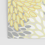 Floral Prints, Soft, Yellow and Gray, Modern Print Art Poster Gallery Image 3