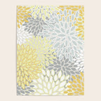 Floral Prints, Soft, Yellow and Gray, Modern Print Art Poster Gallery Image 4
