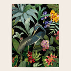 Vintage & Shabby Chic - Midnight Tropical Garden Blue Heron Poster Gallery Image 4