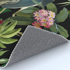 Vintage & Shabby Chic - Midnight Tropical Garden Blue Heron Rug Gallery Image 4