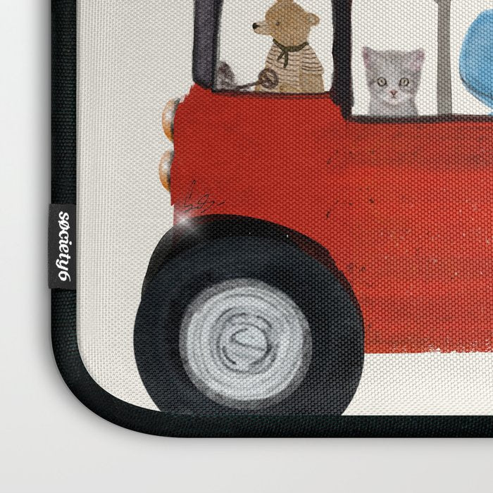 the big little red bus Laptop Sleeve Gallery Image 3