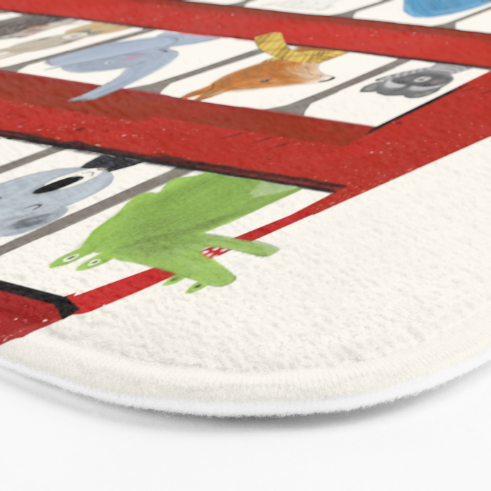 the big little red bus Bath Mat Gallery Image 3