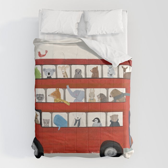 the big little red bus Comforter Gallery Image 6