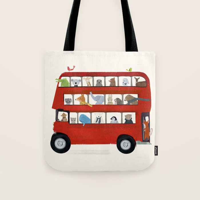 the big little red bus Tote Bag Gallery Image 1