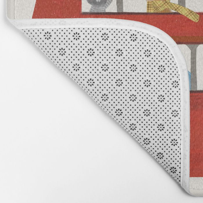the big little red bus Bath Mat Gallery Image 2