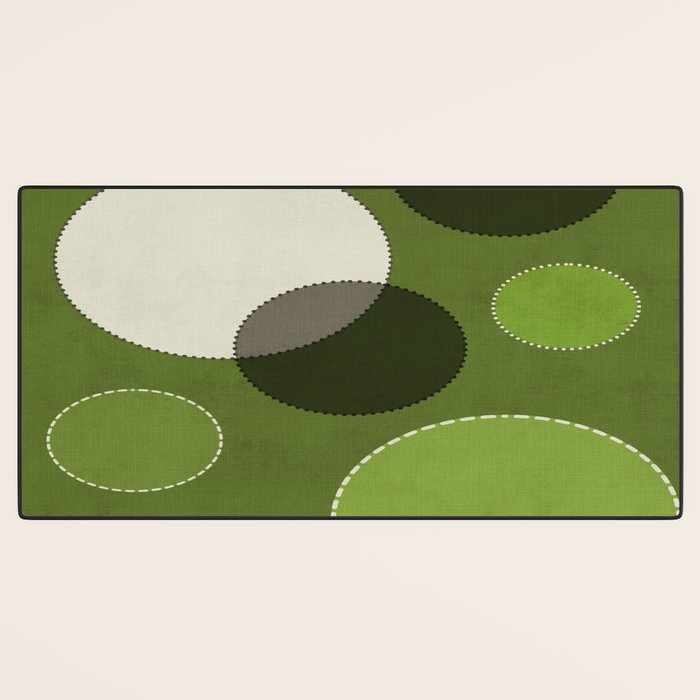 Green Chenille Polka Dots Desk Mat Gallery Image 3