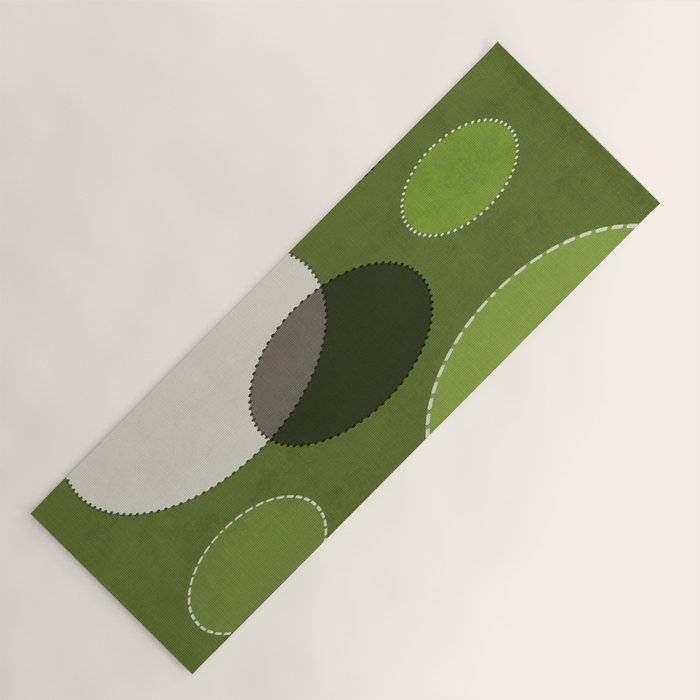 Green Chenille Polka Dots Yoga Mat Gallery Image 1