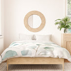 Watercolor Eucalyptus branches, botanical art, green blue leaves Duvet Cover Gallery Image 3