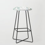 Watercolor Eucalyptus branches, botanical art, green blue leaves Stool Gallery Image 1