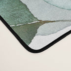 Watercolor Eucalyptus branches, botanical art, green blue leaves Desk Mat Gallery Image 4