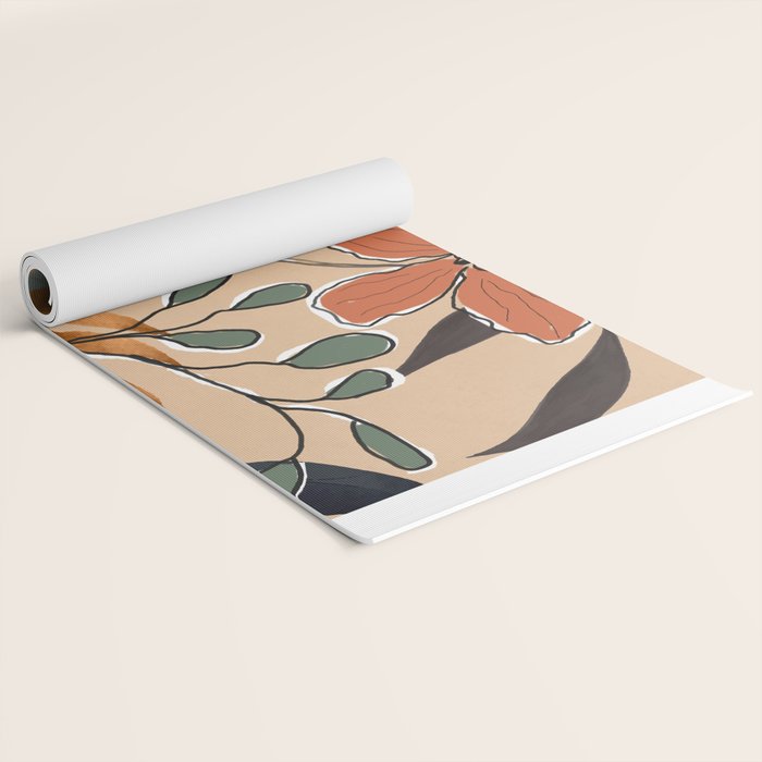 Elegant Botanical Line Art 1 Yoga Mat Gallery Image 2