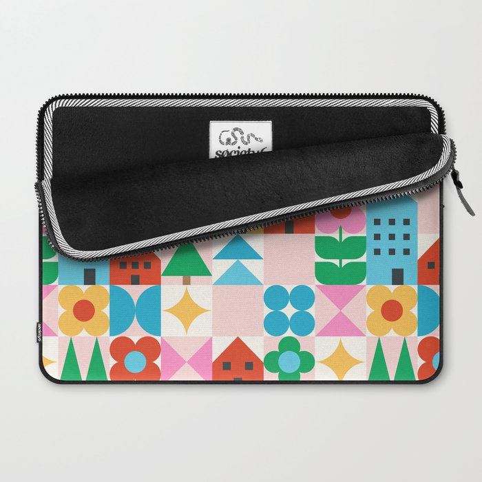Happy Town Checks Laptop Sleeve Gallery Image 2