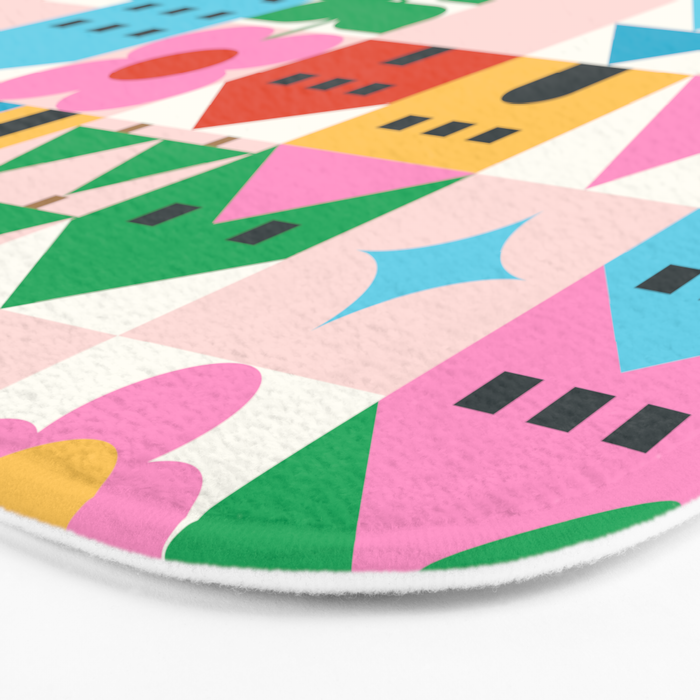Happy Town Checks Bath Mat Gallery Image 3