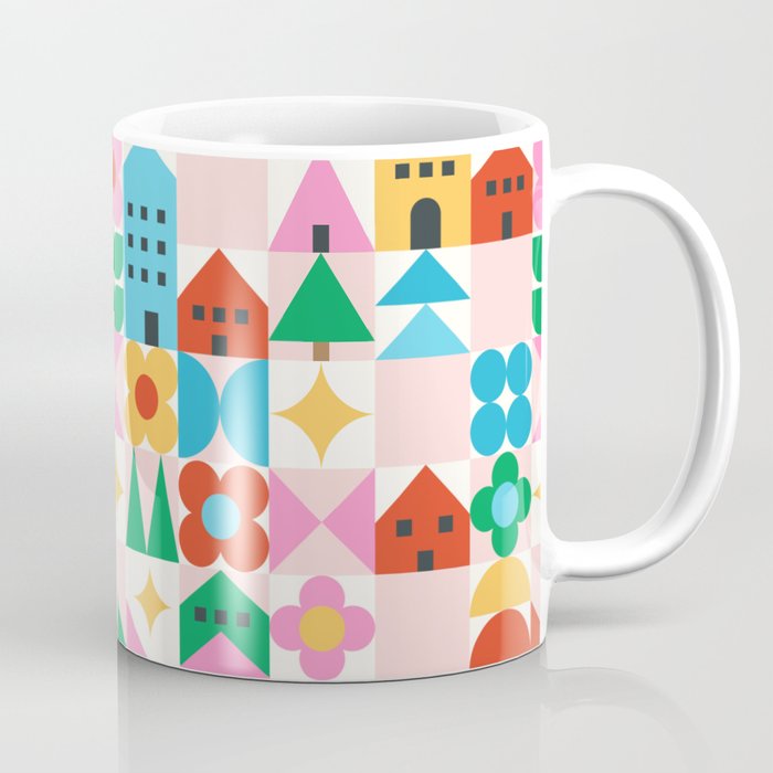 Happy Town Checks Coffee Mug Gallery Image 1